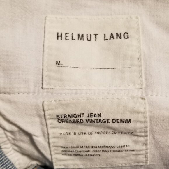 Helmut Lang High Rise Straight Jean Creased Vintage Denim Blue Straight Jeans 30 - Picture 13 of 13